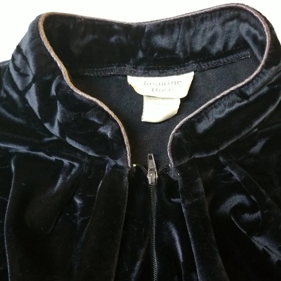 Jasmine Rose Robe Housecoat 1/2 Zip F Dark Blue, Long Cuffed Sleeve, Size M - Picture 3 of 12